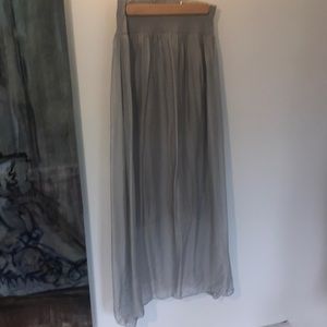 M Made in Italy SILK Maxi Skirt Size S